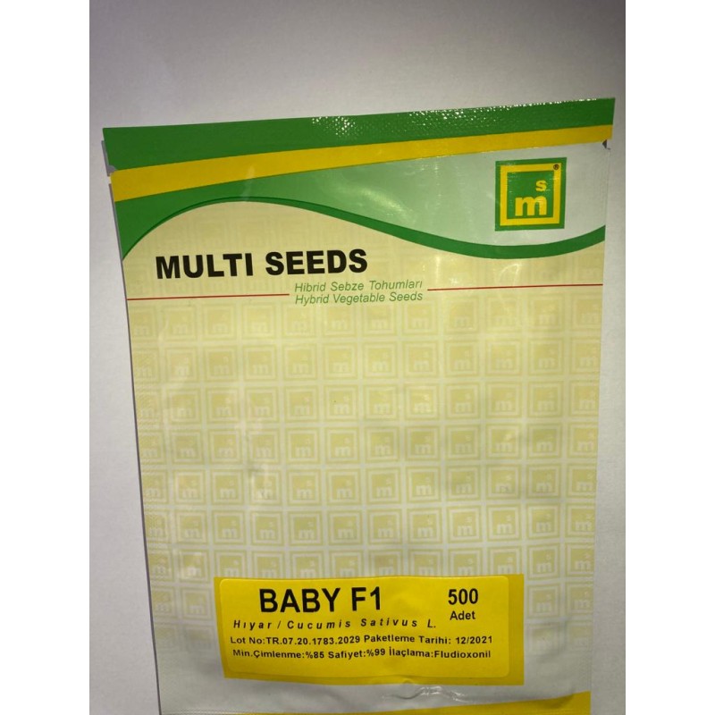 Multi Tohum  Baby F1 Hibrit Sera Hıyar Tohumu 500 Adet