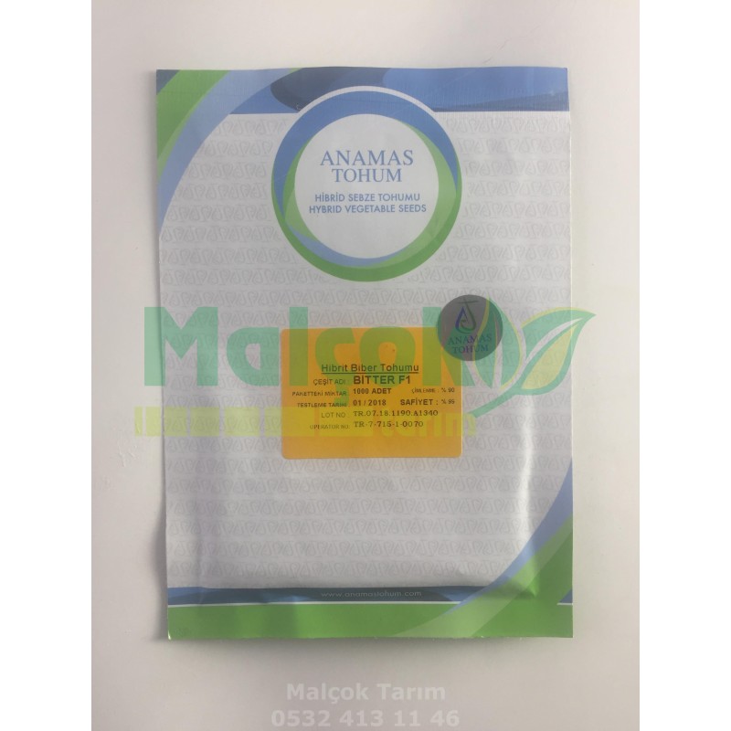 Anamas Bitter F1 Hibrit Acı Kıl Biber Tohumu 1000 Adet
