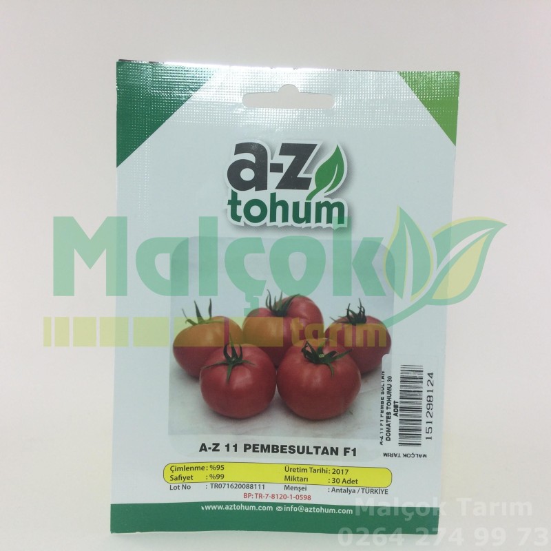 Az 11 Pembesultan F1  Hibrit Hobi Pembe Domates Tohumu 30 Adet