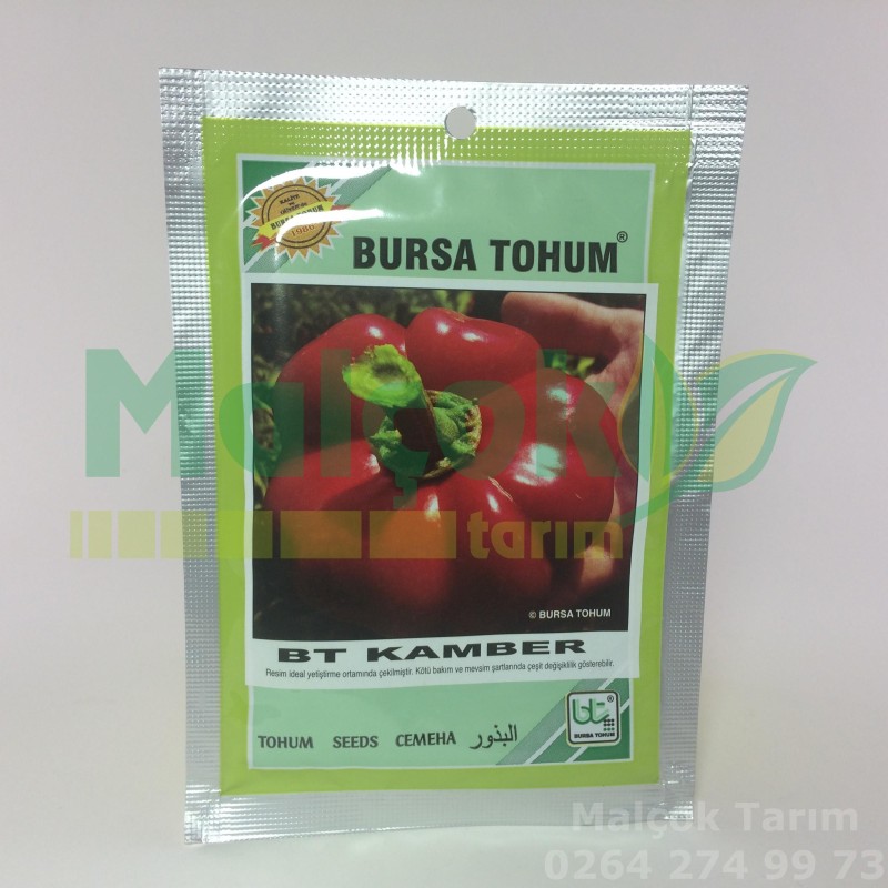 Bursa Bt Kamber Dilimli İri Domates Şeklinde Biber Tohumu 25 Gr