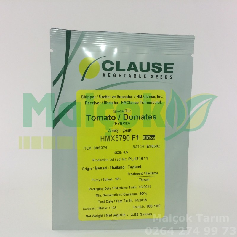 Clause Hmx 5790 F1 Oturak Sofralık Domates Tohumu 1000 Adet