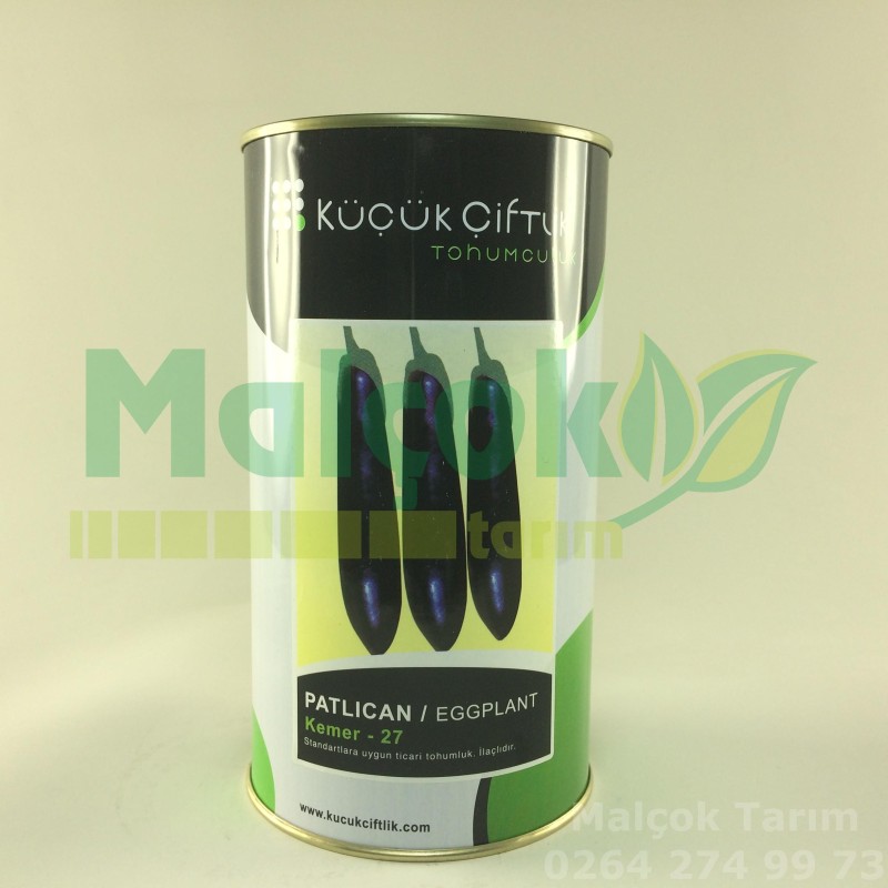 Küçük Çiftlik Kemer Siyah Uzun Patlıcan Tohumu 500 Gr