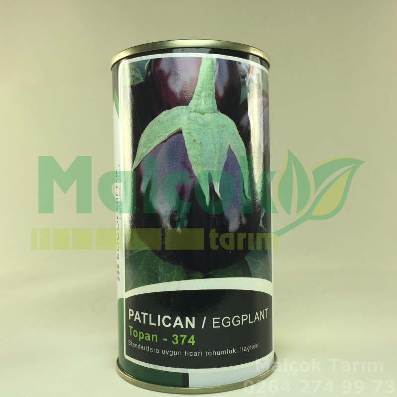 Küçük Çiftlik Topan - 374 Yuvarlak Patlıcan Tohumu 100 Gr