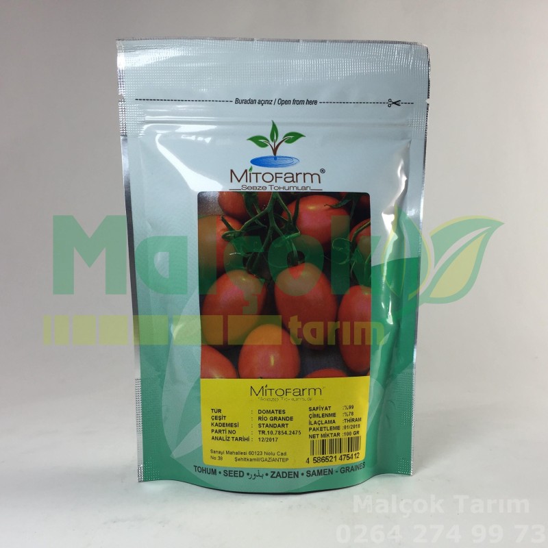 Mitofarm Rio Grande Standart Salçalık Domates Tohumu 100 Gr