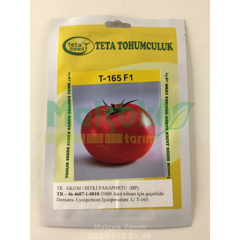 Teta T-165 F1 Hibrit Sofralık Oturak Domates Tohumu 1000 Adet