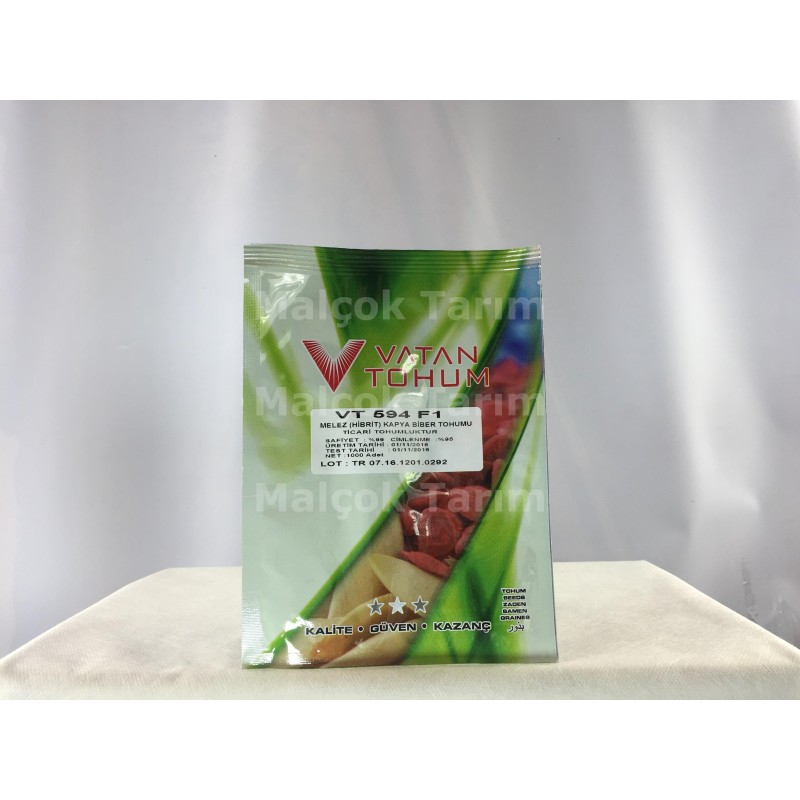 Vatan Tohum VT 594 F1 Hibrit Kapya Biber Tohumu 1000 Adet